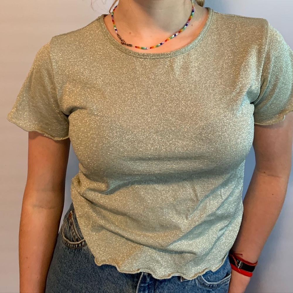 Urban sparkle green top